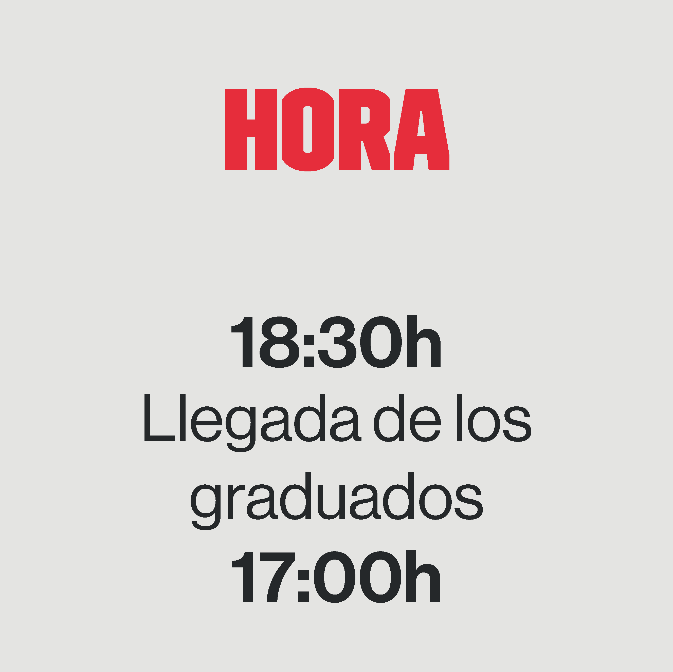 hora graduación 
