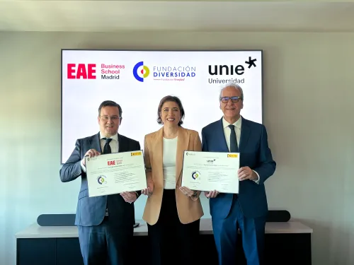 Firma UNIE, Fundación Diversidad y EAE Madrid